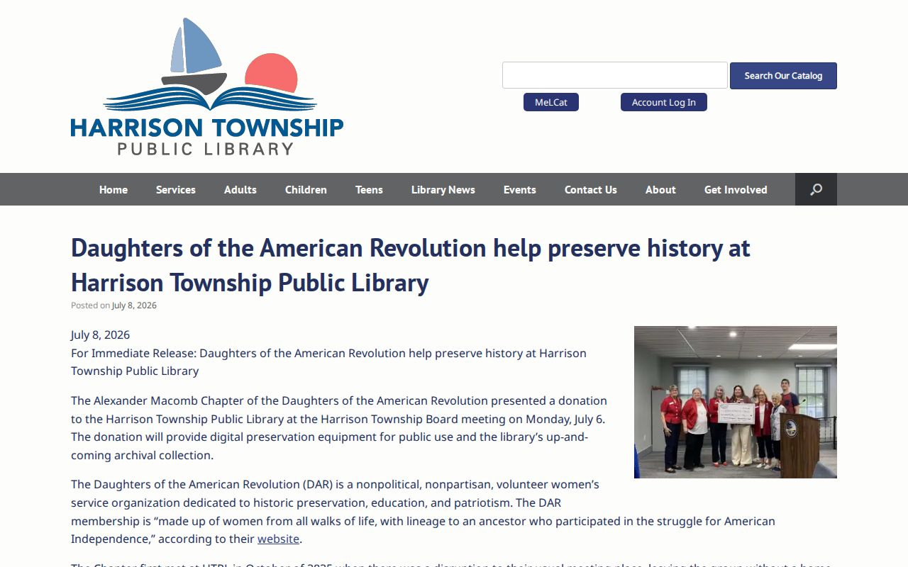 Harrison Township city directory local-history digitization news at the public library