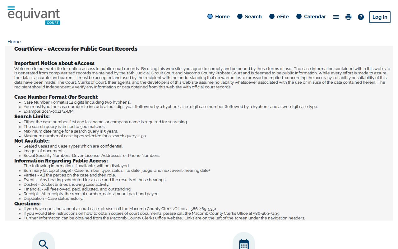 Harrison Township residents directory Macomb CourtView search portal