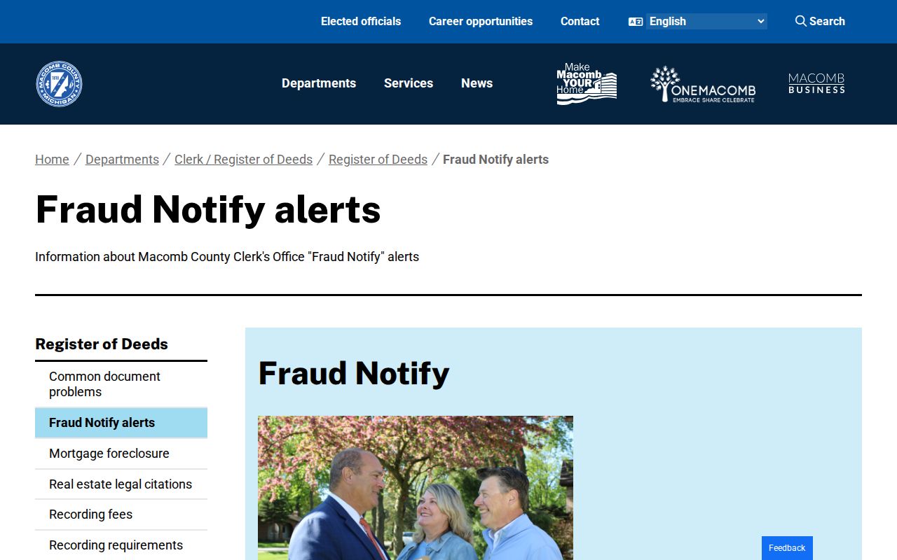Harrison Township residents directory Macomb property fraud alert