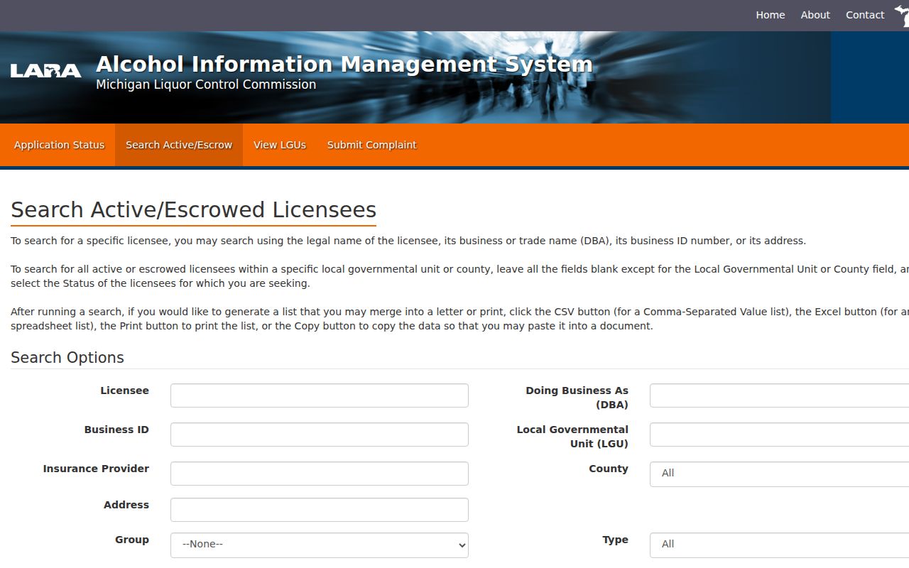 Harrison Township residents directory Michigan liquor license search